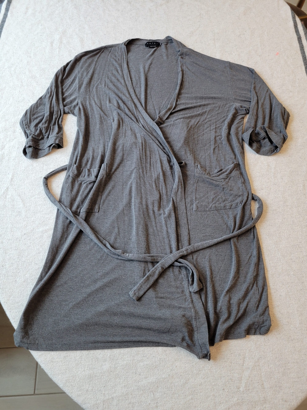 Hatch Charcoal Gray Knit Top with Branded Tag
